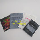 Front Matte Cosmetic Packaging Bag Clear Colored Foil Mylar Zip Lock Make Up Brush Package