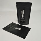 Matte Black Food Packaging Films Stand Up Coffee Bags Custom Logo With Top Zipper