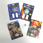 Custom RHINO 69 Male Enhancement Pill Packaging , 3d Lenticular Packaging Card