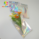 Custom Plastic Mylar Resealable Stand Up Pouches Holographic Cosmetics Packaging