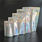 Holographic Stand Up Foil Pouches Aluminium Foil Mylar k For Gifts / Cosmetics