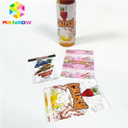 Pink Adhesive Stickersshrink Wrap Sleeves PVC Material Custom Printed For Bottle Box