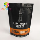 Food Grade Plastic Pouches Packaging Matt Black Surface Coffee Bag k FDA Marked