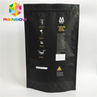 Food Grade Plastic Pouches Packaging Matt Black Surface Coffee Bag k FDA Marked