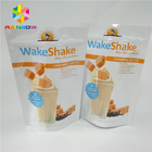 Resealable Stand Up Zipper Pouch Bags Milk - Tea Powder Packaging Glossy Finished Full Printing